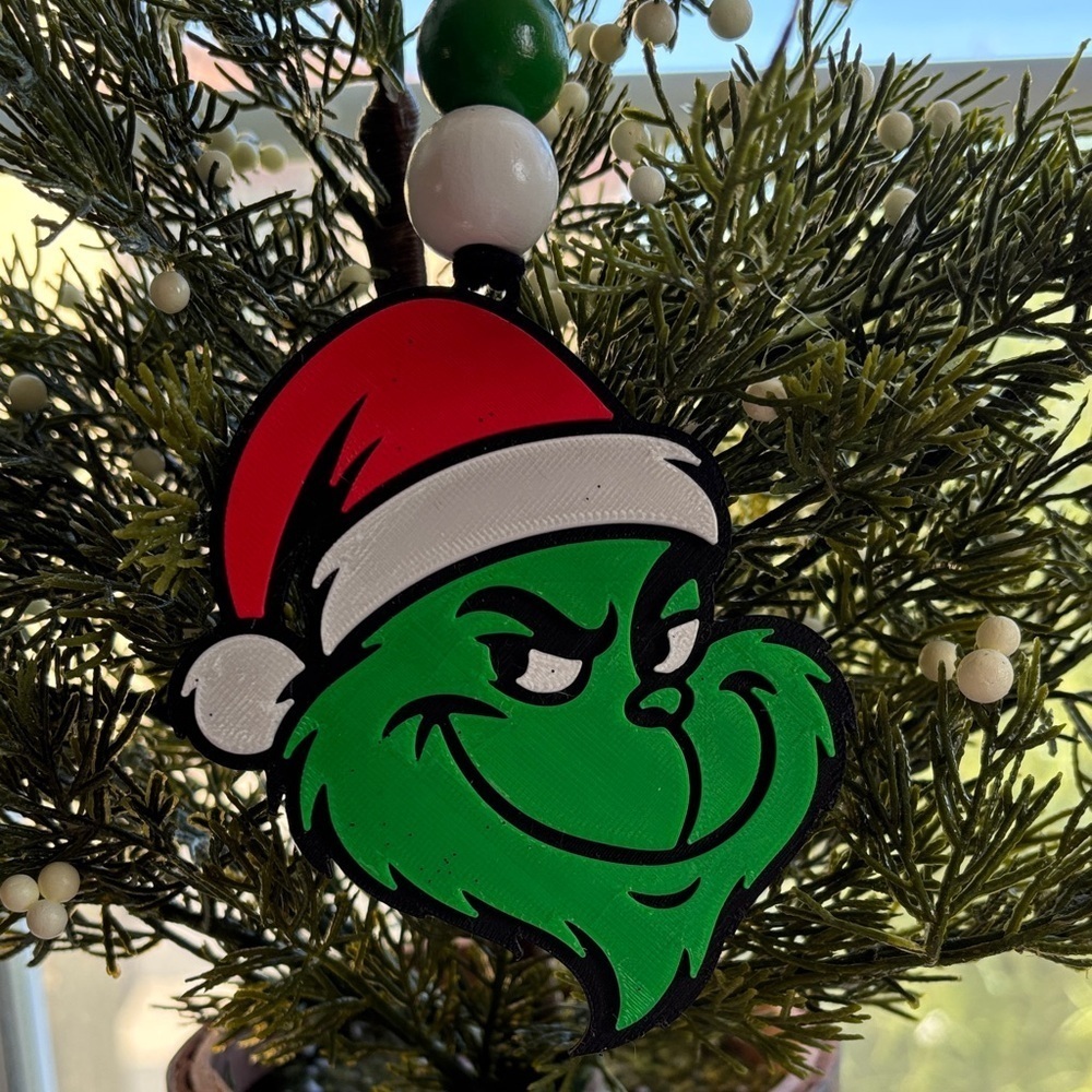 Grinch Christmas Tree Ornament - Green and Red